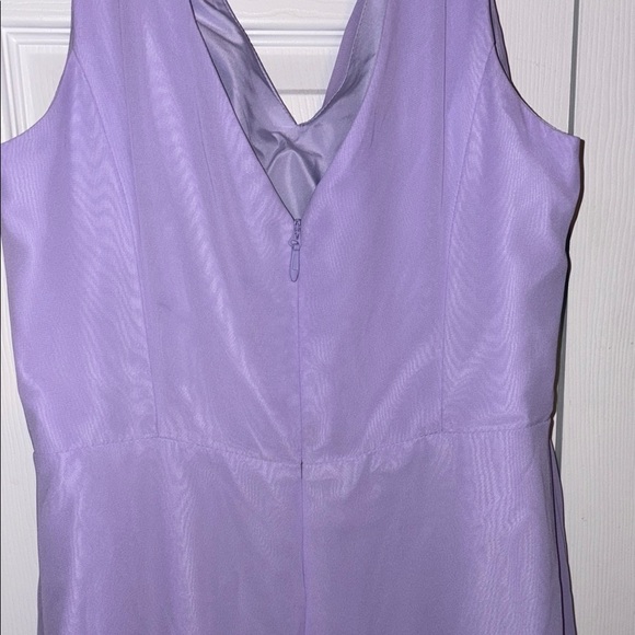 Azazie Lilac Sleeveless V-Neck Gown - Picture 7 of 10